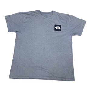 The North Face Mens Heather Gray Casual Logo Tee Soft Cotton Everyday Shirt READ